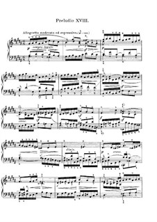 Prelude and Fugue No.18 in G Sharp Minor, BWV 863: For piano by Johann Sebastian Bach