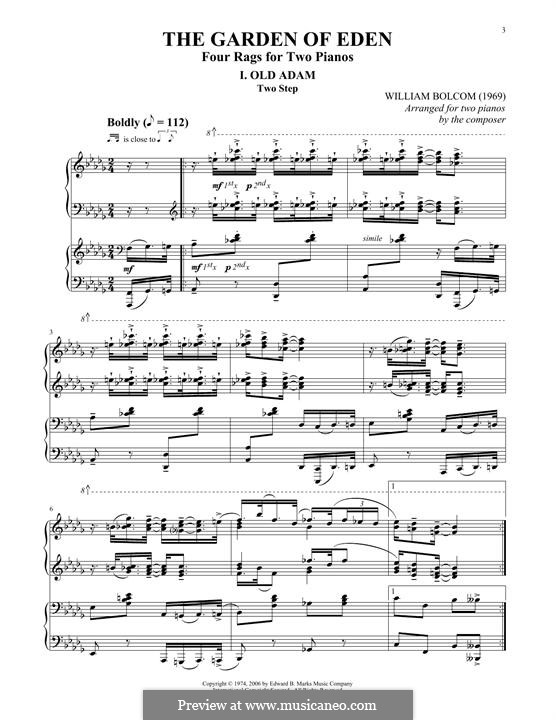 Old Adam: For piano by William Bolcom