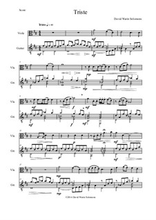 Triste: For viola and guitar by David W Solomons