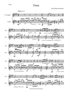 Triste: For cor anglais and guitar by David W Solomons