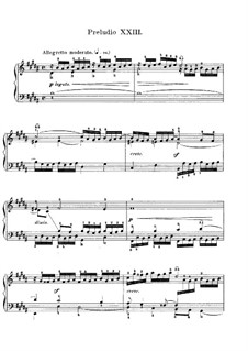 Prelude and Fugue No.23 in B Major, BWV 868: For piano by Johann Sebastian Bach
