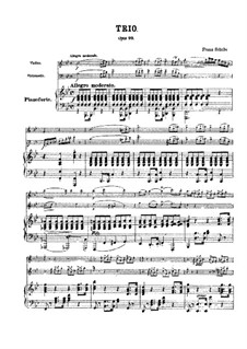 Piano Trio No.1 in B Flat Major, D.898 Op.99: Full score, parts by Franz Schubert