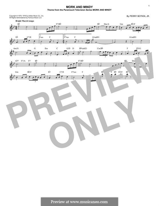 Mork and Mindy: Melody line by Perry Botkin Jr.