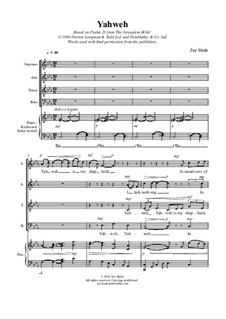Yahweh - Psalm 23: For choir and piano by Joy Slade