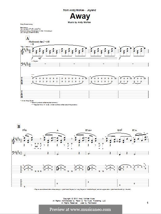 Away: For guitar with tab by Andy McKee