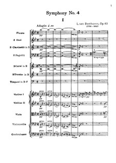 Symphony No.4, Op.60: Movement I by Ludwig van Beethoven