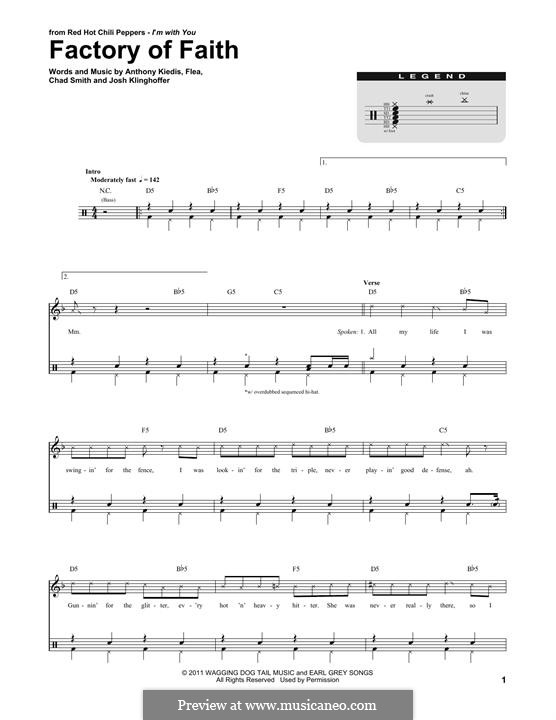 Factory of Faith (Red Hot Chili Peppers): Drum set by Flea, Anthony Kiedis, Chad Smith, Josh Klinghoffer