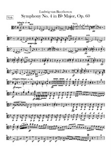 Symphony No.4, Op.60: Violas part by Ludwig van Beethoven