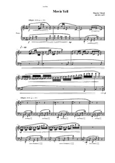 Movie yell for piano, MVWV 1077: Movie yell for piano by Maurice Verheul