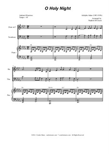 Instrumental version: For brass quartet by Adolphe Adam