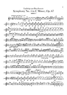 Complete Symphony: Oboes parts by Ludwig van Beethoven