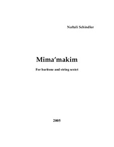 Mima'amakim: Mima'amakim by Naftali Schindler