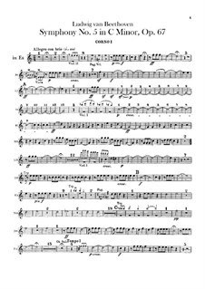 Complete Symphony: Horns parts by Ludwig van Beethoven