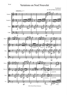 Variations on Noel Nouvelet: For string quartet by folklore