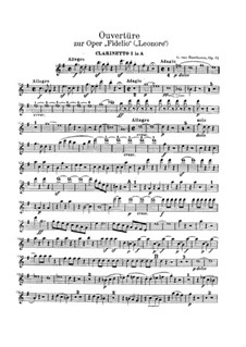 Overture: Clarinet part by Ludwig van Beethoven