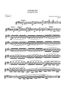 Overture: Violin I part by Ludwig van Beethoven