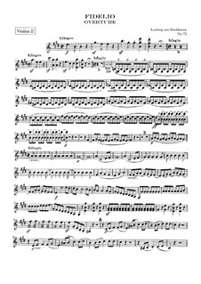 Overture: Violin II part by Ludwig van Beethoven