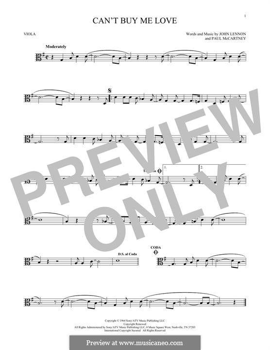 Instrumental version: For viola by John Lennon, Paul McCartney