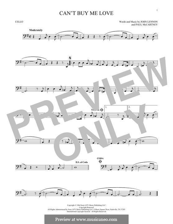 Instrumental version: For cello by John Lennon, Paul McCartney