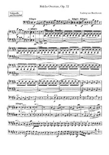 Overture: Cello and double bass part by Ludwig van Beethoven