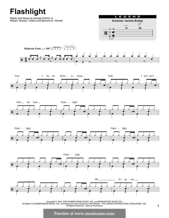 Flashlight (Parliament): Drum set by William Collins, Bernard G. Worrell, George Clinton Jr.