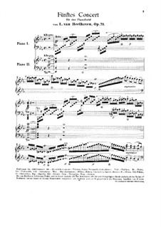 Complete Concerto: Version for two pianos four hands by Ludwig van Beethoven