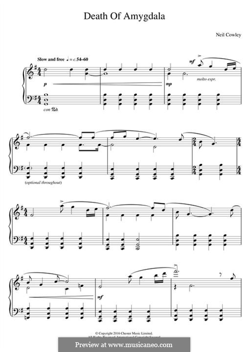 Death of Amygdala (Neil Cowley Trio): For piano by Neil Cowley
