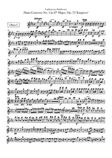 Complete Concerto: Oboes parts by Ludwig van Beethoven