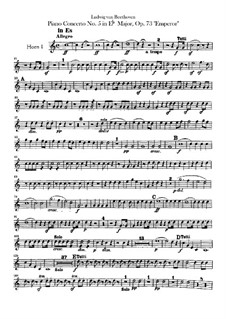 Complete Concerto: Horns parts by Ludwig van Beethoven