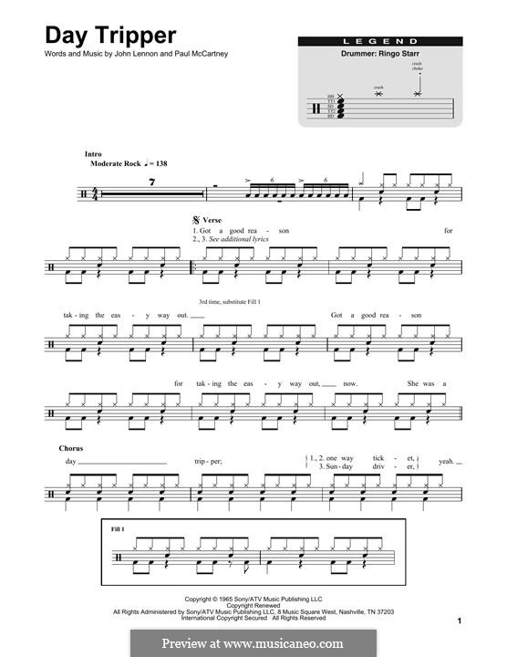Instrumental version: Drum set by John Lennon, Paul McCartney