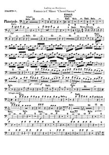 Fantasia in C Minor, Op.80: Bassoons parts by Ludwig van Beethoven
