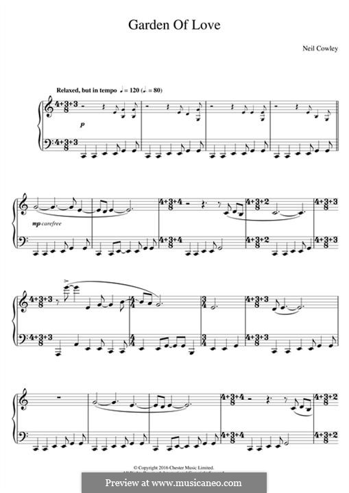 Garden of Love (Neil Cowley Trio): For piano by Neil Cowley
