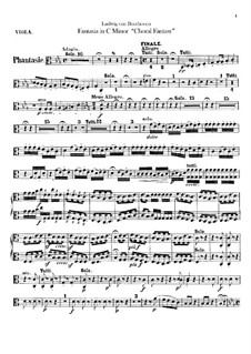 Fantasia in C Minor, Op.80: Viola part by Ludwig van Beethoven