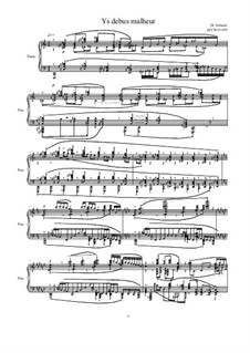 Ys debus malheur for piano, MVWV 1079: Ys debus malheur for piano by Maurice Verheul