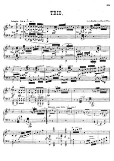 String Trio No.3 in G Major, Op.9 No.1: Version for piano by Ludwig van Beethoven