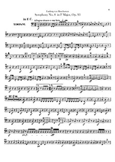 Complete Symphony: Timpani part by Ludwig van Beethoven