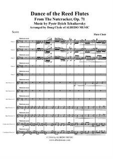 No.7 Dance of the Mirlitons: For flute choir by Pyotr Tchaikovsky