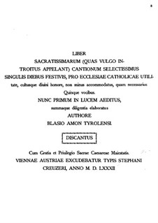 Liber sacratissimarum: Liber sacratissimarum by Blasius Ammon