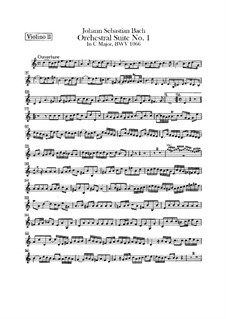 Orchestral Suite No.1 in C Major, BWV 1066: Violin II part by Johann Sebastian Bach