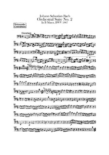 Complete set: Cello and double bass part by Johann Sebastian Bach