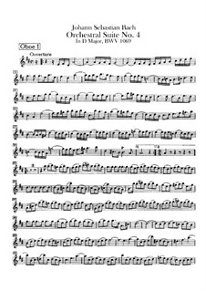 Orchestral Suite No.4 in D Major, BWV 1069: Oboes parts by Johann Sebastian Bach