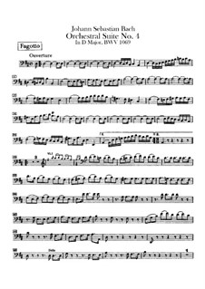 Orchestral Suite No.4 in D Major, BWV 1069: Bassoon parts by Johann Sebastian Bach