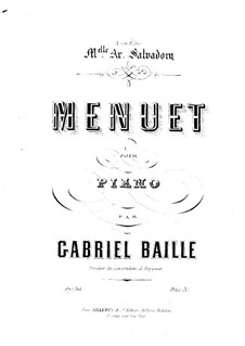 Minuet, Op.36: Minuet by Gabriel Baille