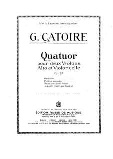 String Quartet in F Sharp Minor, Op.23: Violin I part by Georgy Catoire