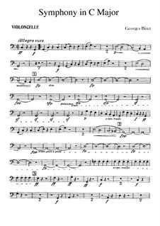 Symphony No.1 in C Major: Cello part by Georges Bizet