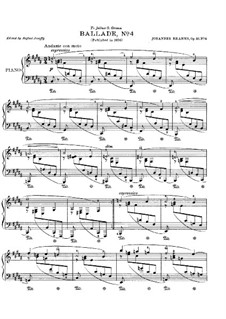 Four Ballades, Op.10: Ballade No.4 by Johannes Brahms