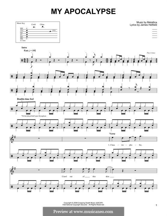 My Apocalypse (Metallica) by J. Hetfield - sheet music on MusicaNeo