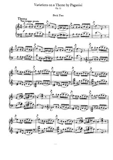 Variations on a Theme by Paganini, Op.35: Book II by Johannes Brahms