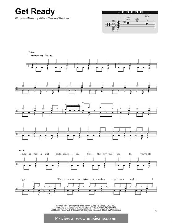 Get ready rare earth by smokey robinson sheet music on musicaneo