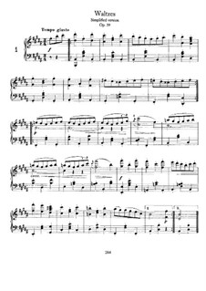 Complete set: For piano four hands (simplified version) by Johannes Brahms